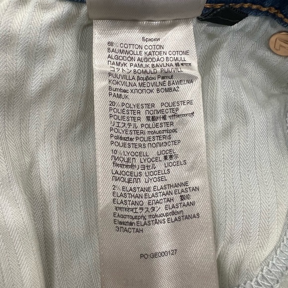 7 For All Mankind Dojo Original Jeans Trouser NWT Size 29 7FAMK Blue Stitching - Picture 7 of 8